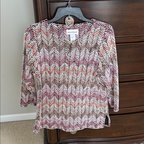 Alfred Dunner Multicolor Zigzag Blouse - Picture 1 of 7